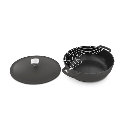 4.5 Qt. Nonstick Cast Iron Braiser - Black