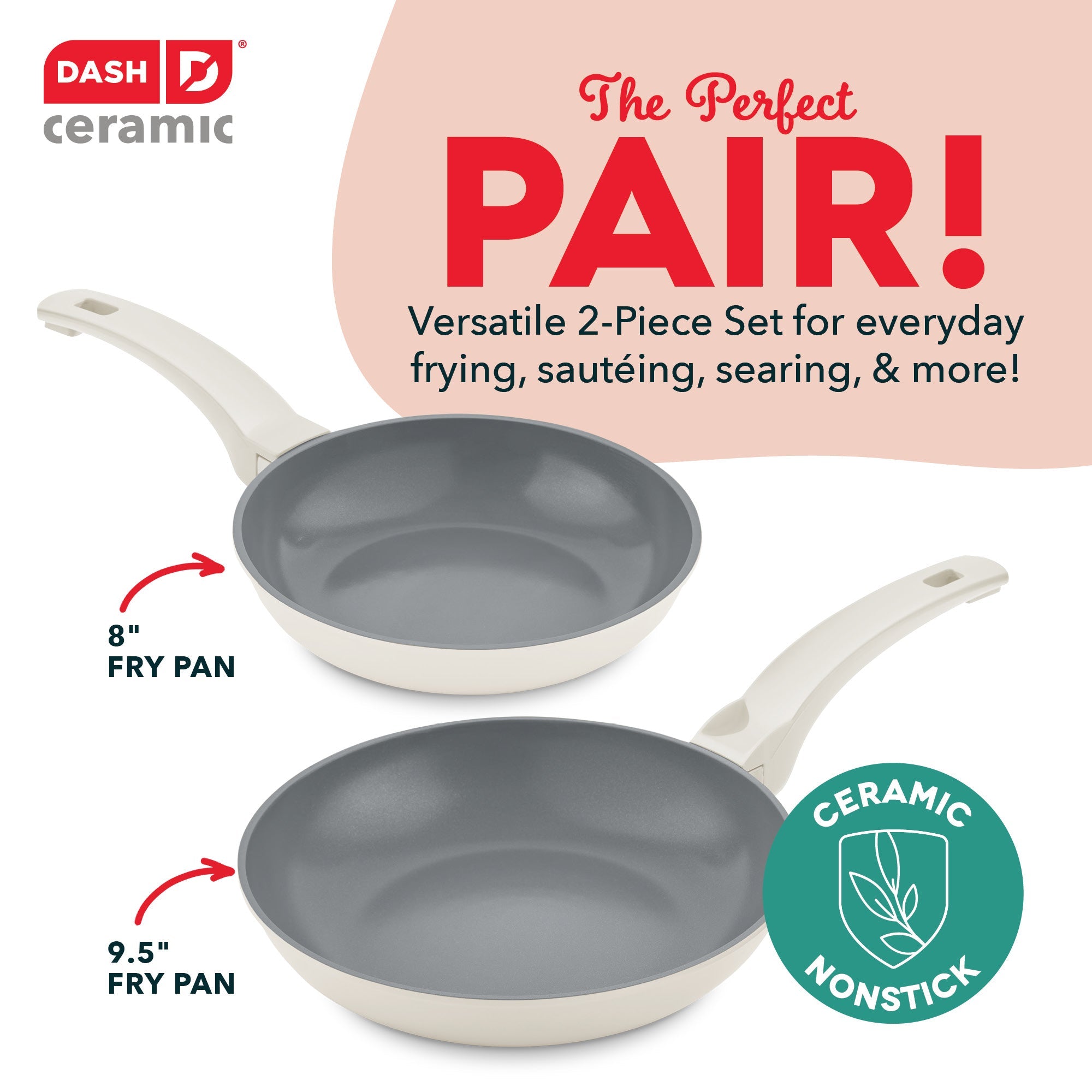 SmartStore™ 8" + 9.5" Nesting Fry Pan Set
