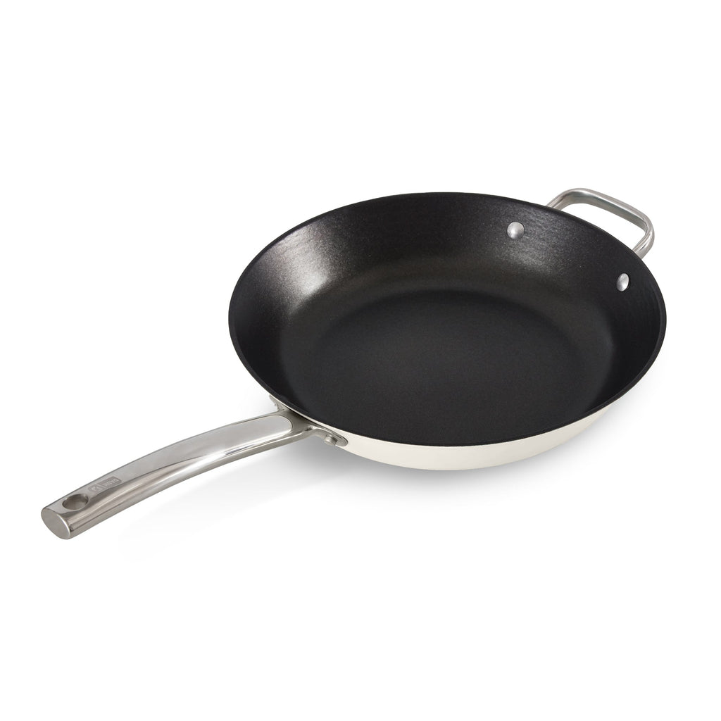 Lightweight Cast Iron Nonstick Pans - 12", Cream