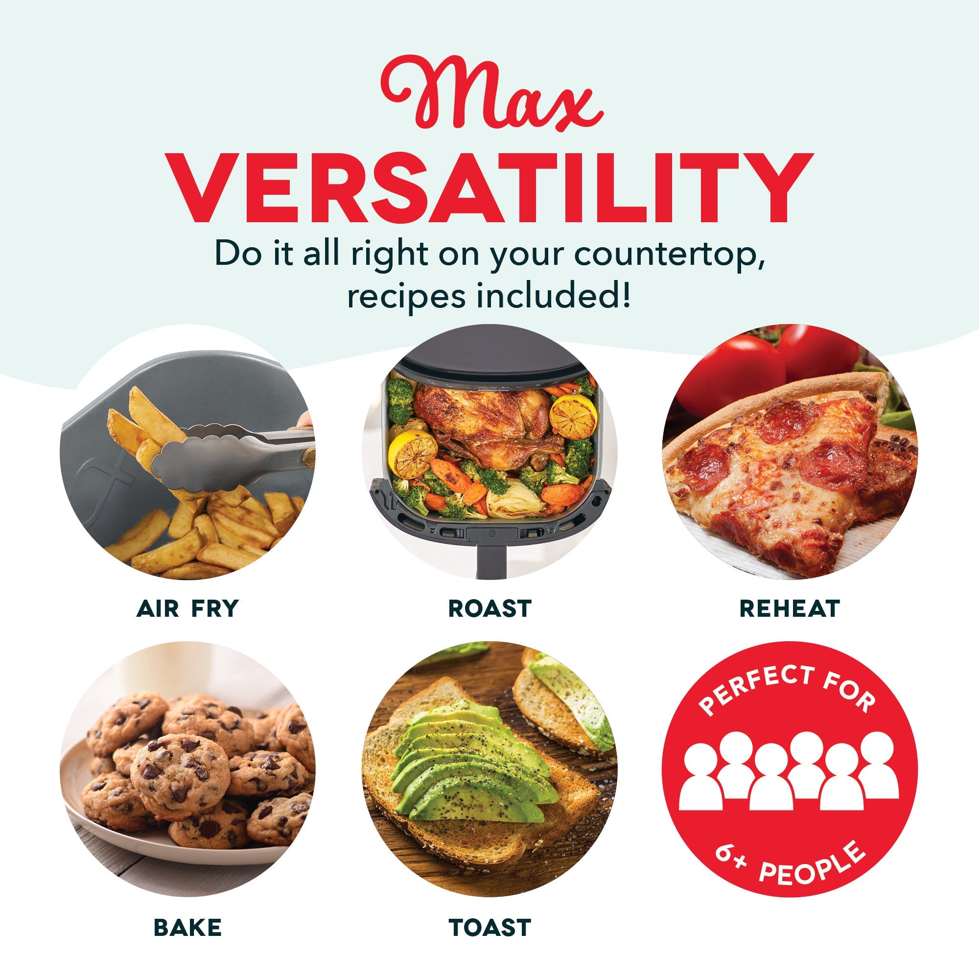 Tasti-Crisp™ 8QT Max Pro Ceramic Air Fryer
