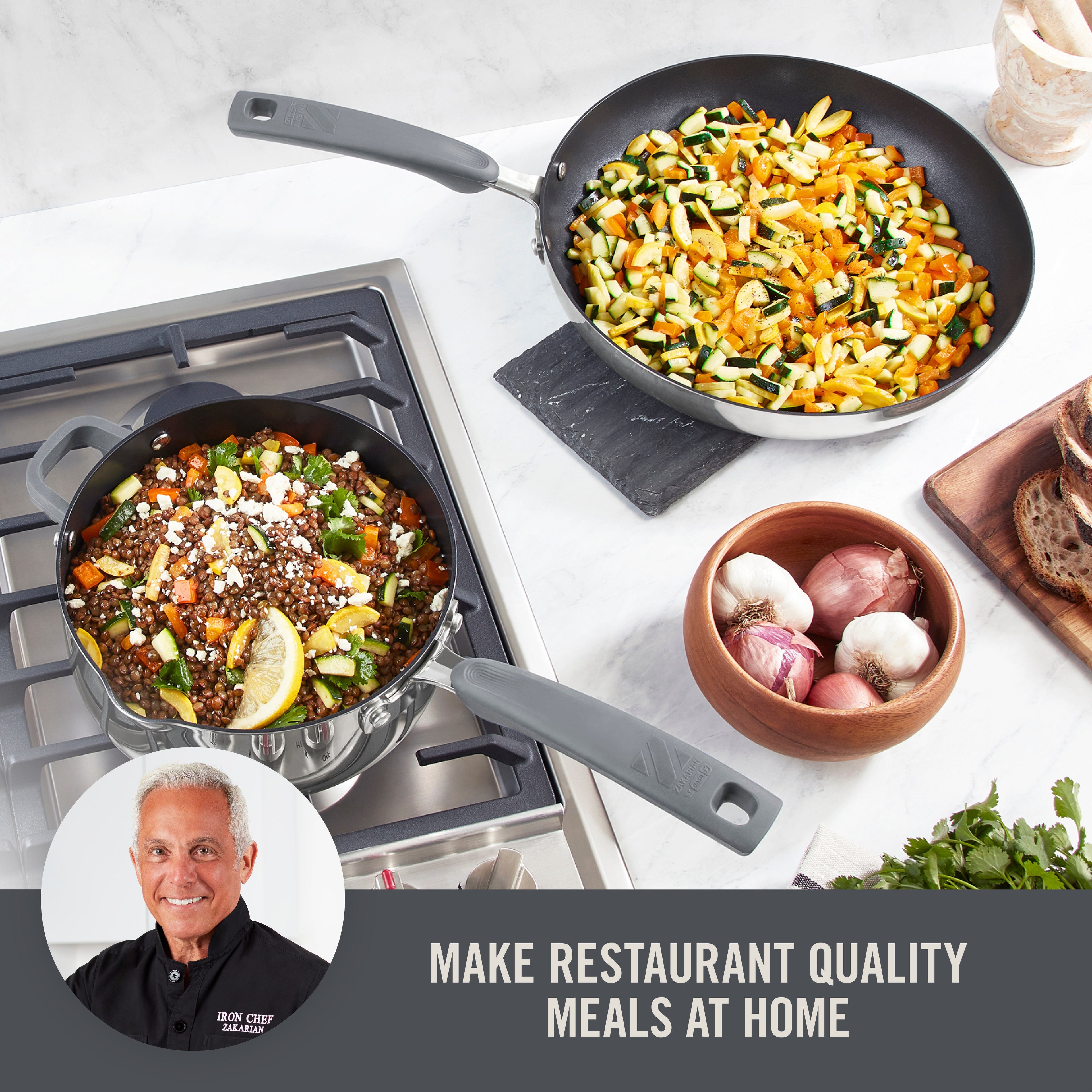 Zakarian by Dash Trupro 10PC Stainless Steel Cookware Set