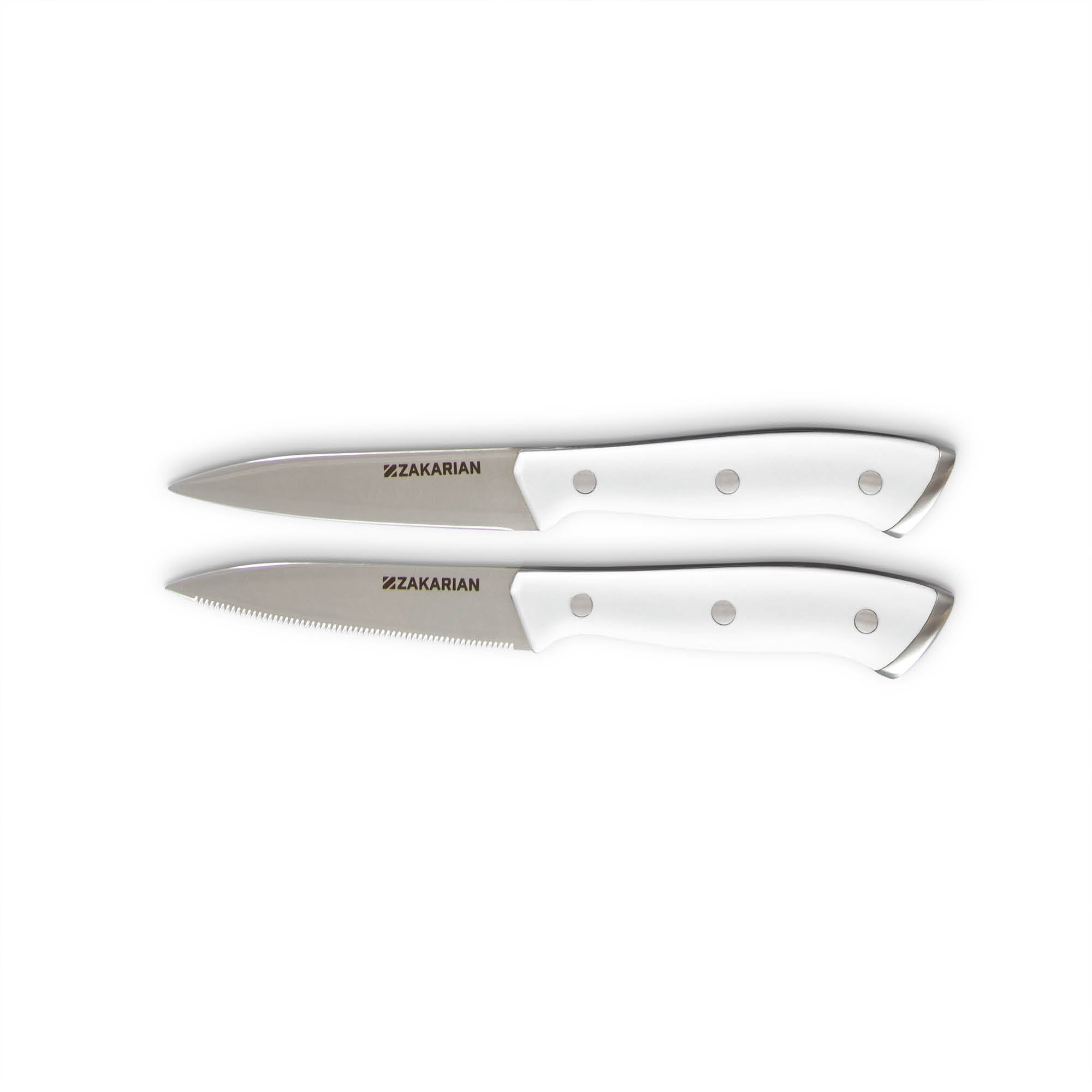2 Piece Paring Knife Set - White
