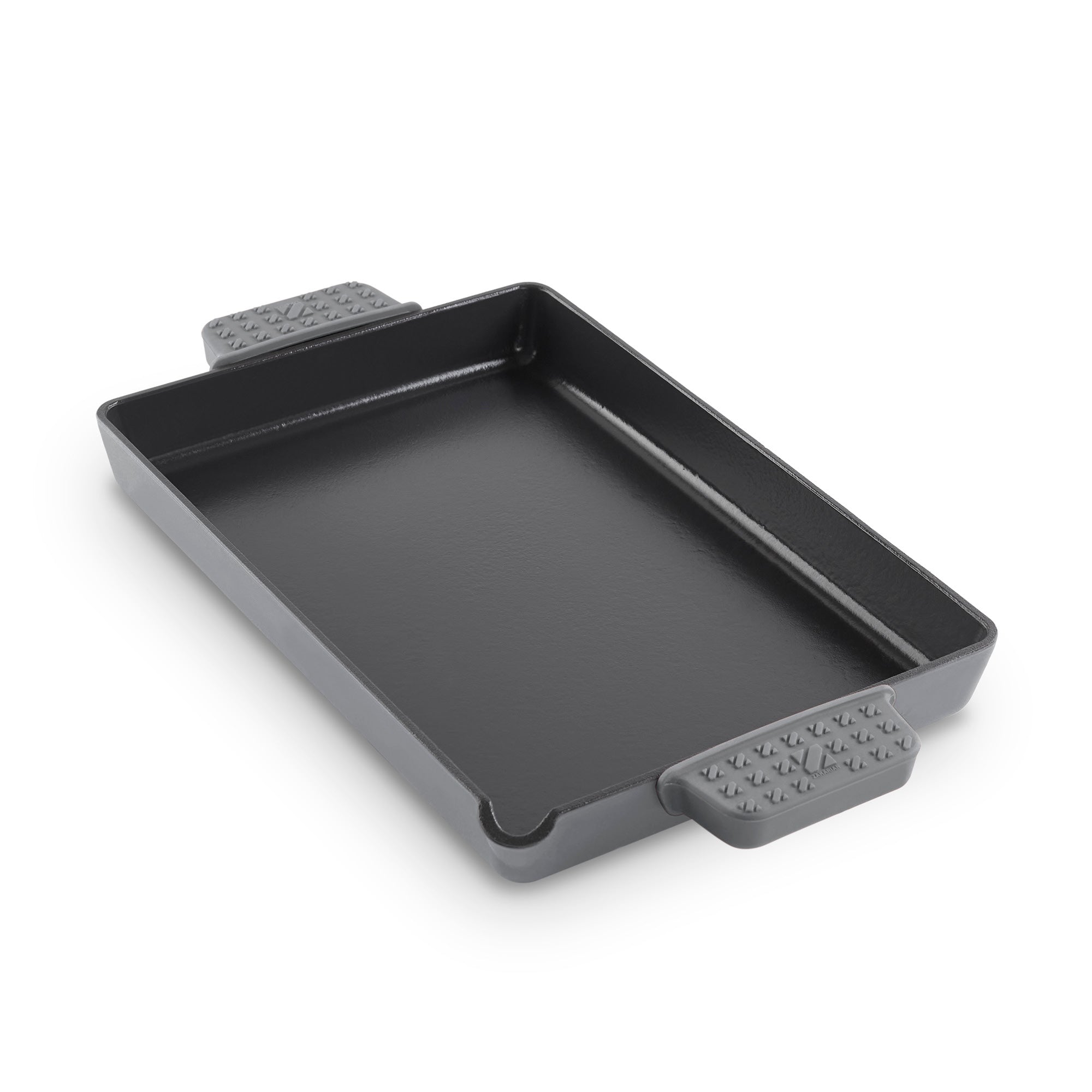 9"x13" Nonstick Cast Iron Pan with Pour Spout - Cool Grey